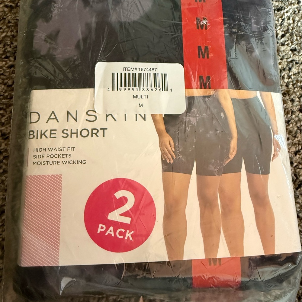 Danskin Multi-Color Bike Shorts 2-Pack